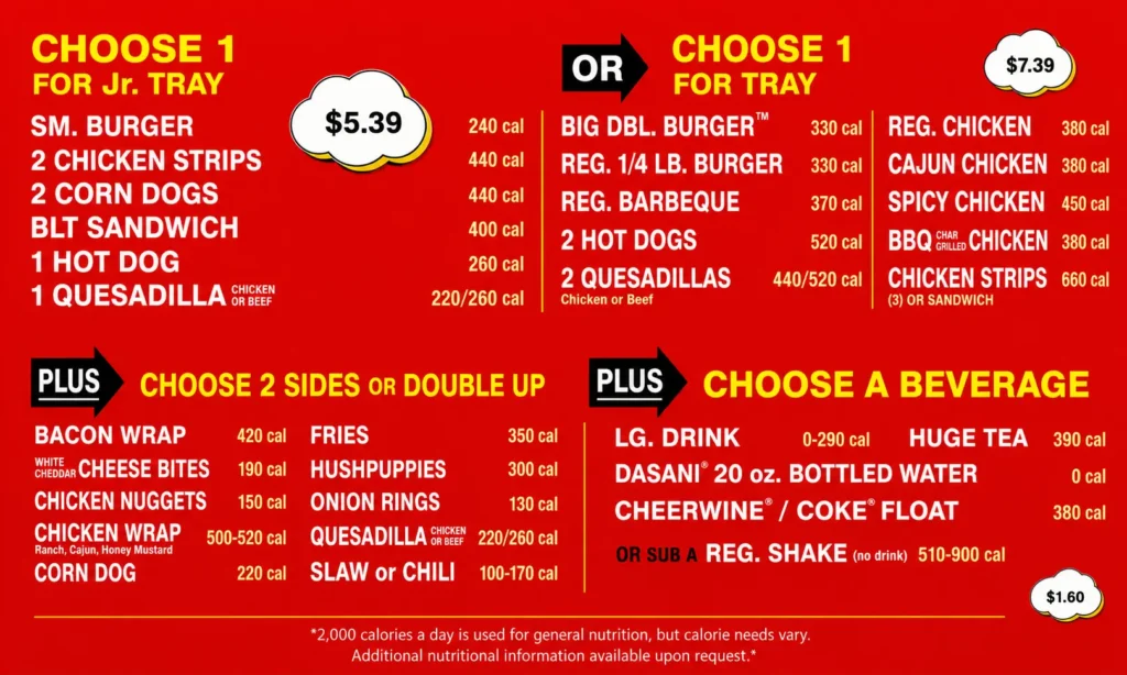Cookout Tray Menu