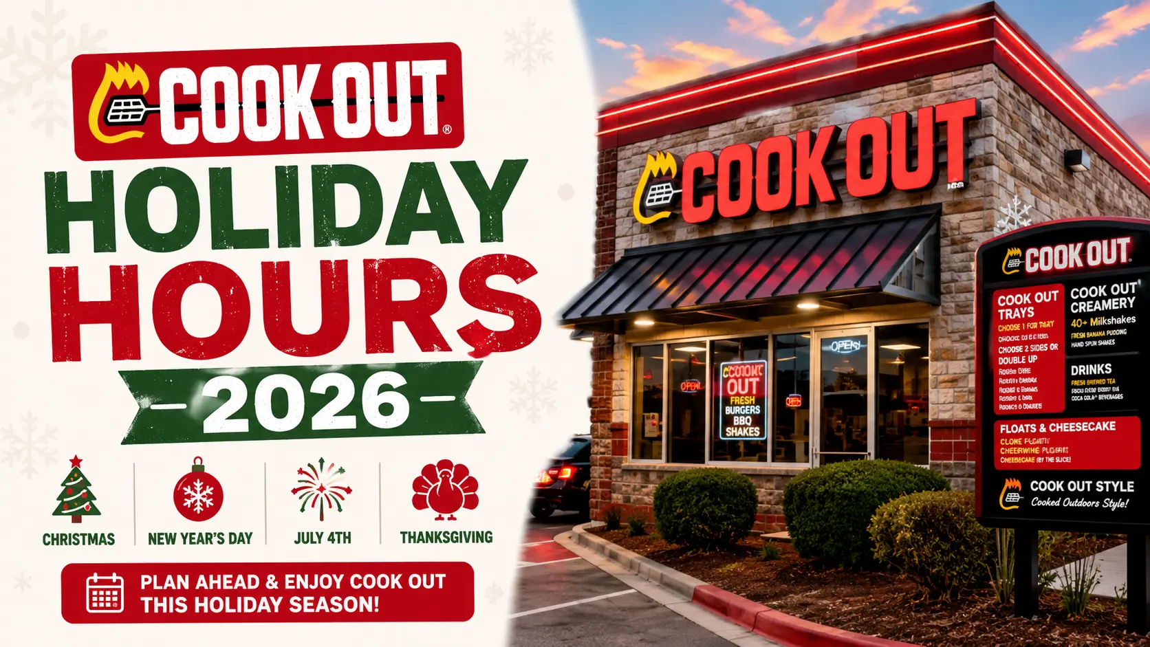Cookout Holiday Hours
